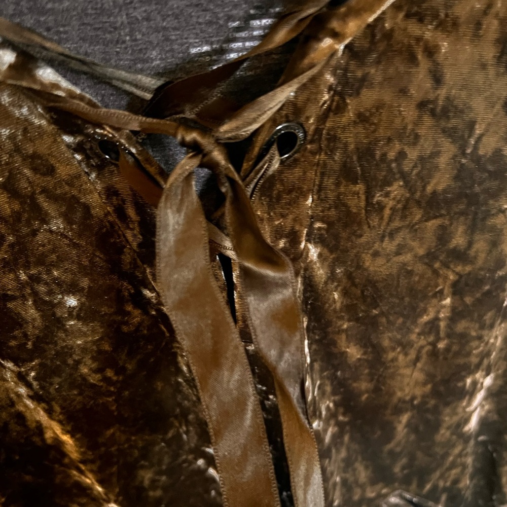 Juicy Couture Army Green Crushed Velvet Hooded Jacket - Picture 4 of 7